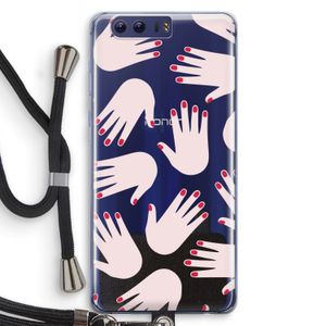 Hands pink: Honor 9 Transparant Hoesje met koord