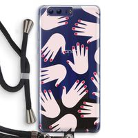 Hands pink: Honor 9 Transparant Hoesje met koord