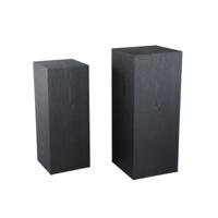 Tiess Zwarte Zuil Set Van 2