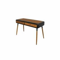 Wandtafel DKD Home Decor Zwart Natuurlijk Donkerbruin Donker grijs Metaal Spar 120 x 50 x 77 cm