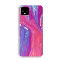 Paarse stroom: Pixel 4 XL Transparant Hoesje