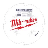 Milwaukee Cirkelzaagblad voor Cementplaten | Ø 160mm Asgat 20mm 4T - 4932471293
