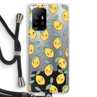 Citroenen: Oppo A94 5G Transparant Hoesje met koord