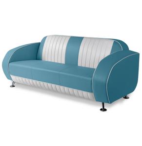 Bel Air Retro Waverly Tweezitter Sofa SF02CBG63 Blauw/Wit