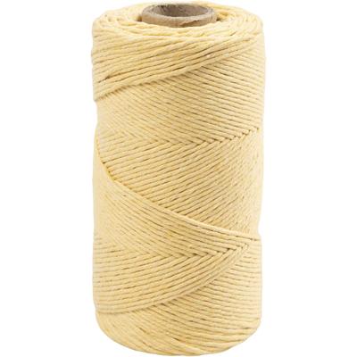Creativ Company Macramé koord, l: 198 m, d 2 mm, lichtgeel, 330 gr/ 1 rol