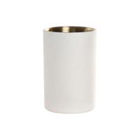 Wijnfleskoeler Home ESPRIT Wit Gouden Roestvrij staal Aluminium 12 x 12 x 18 cm