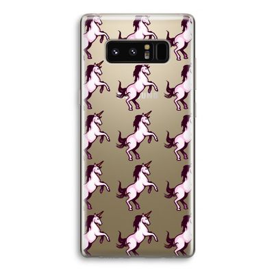 Musketon Unicorn: Samsung Galaxy Note 8 Transparant Hoesje