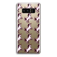 Musketon Unicorn: Samsung Galaxy Note 8 Transparant Hoesje