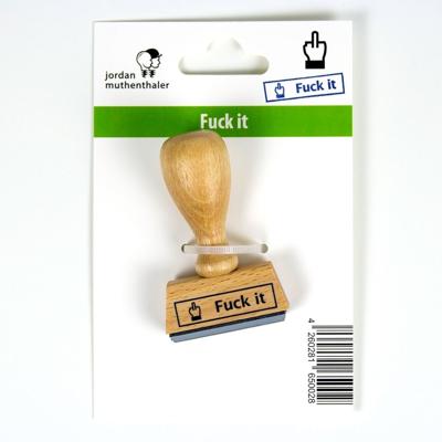Fuck It inkt stempel - 4 x 2 cm - voor op papier - agenda - gadgets - cadeau