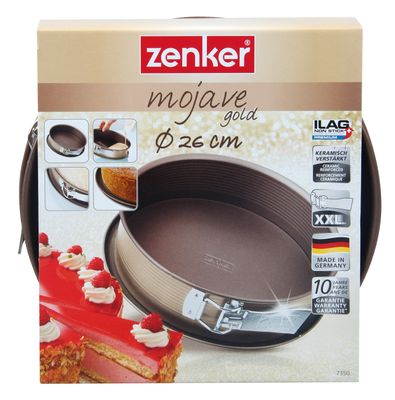 Zenker springvorm met overlooprand mojave gold 26cm