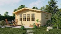 Blokhut Southampton 540x540 cm- Zadeldak- Onbehandeld vurenhout- Tuindeco