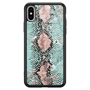 iPhone XS Max glazen hardcase - Baby snake