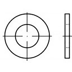 Onderlegring 13 mm 24 mm Staal 500 stuk(s) TOOLCRAFT TO-6853587