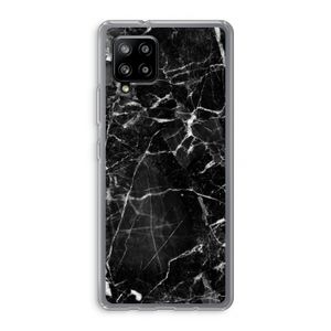 Zwart Marmer 2: Samsung Galaxy A42 5G Transparant Hoesje