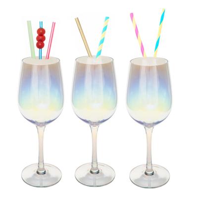 Secret de Gourmet Wijnglazen - 6x - 380 ml - Parelmoer - Fantasy glas - Rode en witte wijnglazen