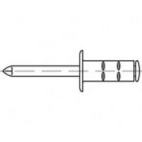 TOOLCRAFT TO-5380578 Popnagel 4.8 mm RVS 500 stuk(s) - thumbnail