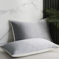 Kussenslopen 100% Zijde 2 PACK Effen Grijs Basalt - Dekbed-Discounter.nl