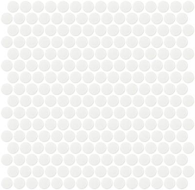 Mozaïek tegels Penny Wit Mat 31,5x29,1 - Rond Wand en vloer Geglazuurde porseleinen steengoed