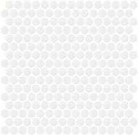 Mozaïek tegels Penny Wit Mat 31,5x29,1 - Rond Wand en vloer Geglazuurde porseleinen steengoed