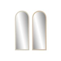 Wandspiegel Home ESPRIT Beige Natuurlijk Scandi (2 Stuks)