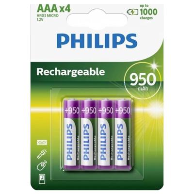 Philips HR03 Oplaadbare AAA batterij (potlood) NiMH 900 mAh 1.2 V 4 stuk(s)