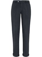 Brunello Cucinelli pantalon en coton mélangé à coupe droite - Bleu - thumbnail