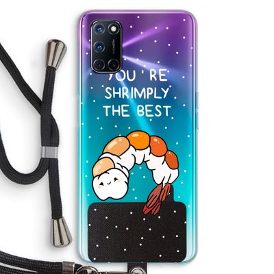 You're Shrimply The Best: Oppo A52 Transparant Hoesje met koord