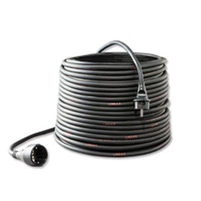 Verlengkabel 2.5 meter 3x1.5mm² rubber stekker contrastekker aangespoten