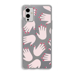 Hands pink: OnePlus 9 Transparant Hoesje