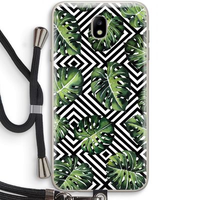 Geometrische jungle: Samsung Galaxy J7 (2017) Transparant Hoesje met koord