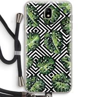 Geometrische jungle: Samsung Galaxy J7 (2017) Transparant Hoesje met koord
