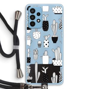 Cactusmotief: Samsung Galaxy A52 Transparant Hoesje met koord