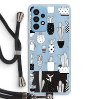 Cactusmotief: Samsung Galaxy A52 Transparant Hoesje met koord
