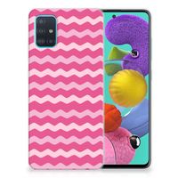 Samsung Galaxy A51 TPU bumper Waves Pink