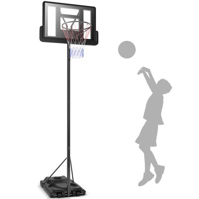 Basketbalstandaard 2,6 tot 3,05 Meter in Hoogte Verstelbaar Binnen Buiten Rollende Basketbalkorf Ideaal voor Tieners Volwassenen Gebruik