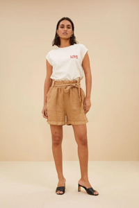 By-Bar Short june linen | caramello