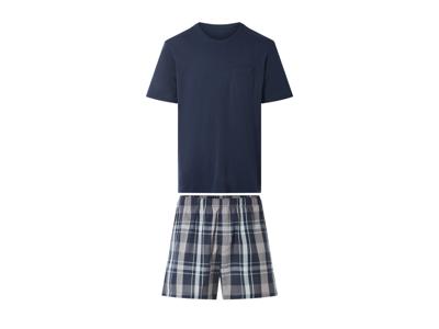 esmara Men Heren pyjama (marineblauw/geruit, M)