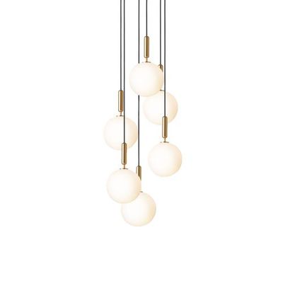 Nuura Miira 6 Large Hanglamp - Messing - Wit