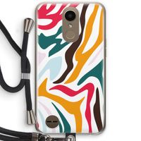 Colored Zebra: LG K10 (2017) Transparant Hoesje met koord