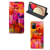 Bookcase Samsung Galaxy M02s | A02s Tulips - thumbnail