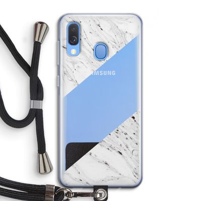 Biggest stripe: Samsung Galaxy A40 Transparant Hoesje met koord