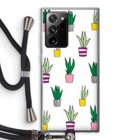Sanseveria: Samsung Galaxy Note 20 Ultra / Note 20 Ultra 5G Transparant Hoesje met koord