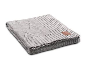Aran plaid lichtgrijs