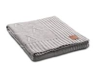 Aran plaid lichtgrijs