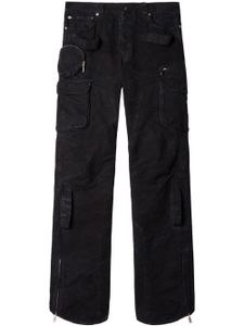 Off-White pantalon en coton à poches cargo - Noir