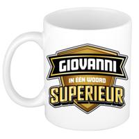 Naam mok Giovanni - wit - Superieur - keramiek - 300 ml - cadeau collega beker