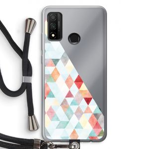 Gekleurde driehoekjes pastel: Huawei P Smart (2020) Transparant Hoesje met koord