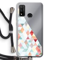 Gekleurde driehoekjes pastel: Huawei P Smart (2020) Transparant Hoesje met koord