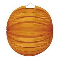 Party Lampion van papier - ronde vorm - oranje - Dia 22 cm