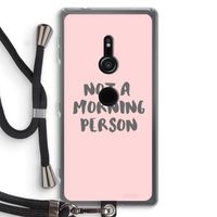 Morning person: Sony Xperia XZ2 Transparant Hoesje met koord